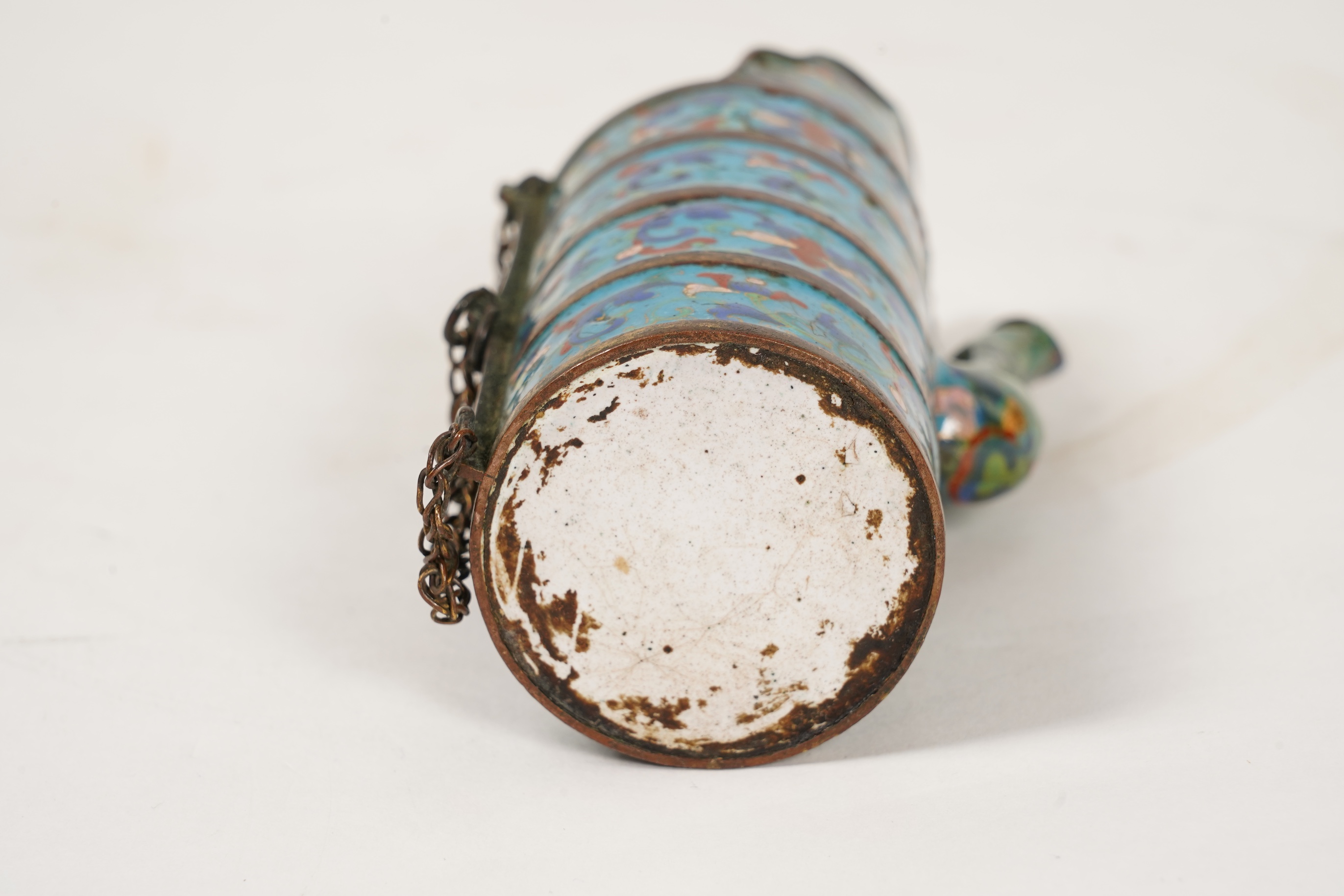 A Chinese Guangzhou enamel Tibetan style miniature ewer, 18th/19th century